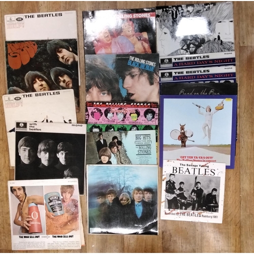 1777 - VINYL - A collection of Rolling Stones, Beatles and Who records to include Black and Blue, Between t... 