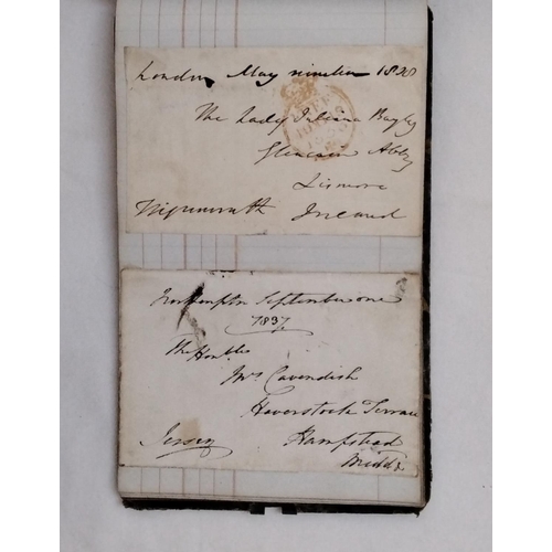 1669 - An autograph book containing a large number of early 19th century signatures cut from postal address... 