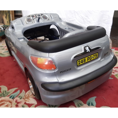 562 - Italian made Peugeot 206 pedal car by 'Toys Toys' unused, not fully assembled, with instructions and... 