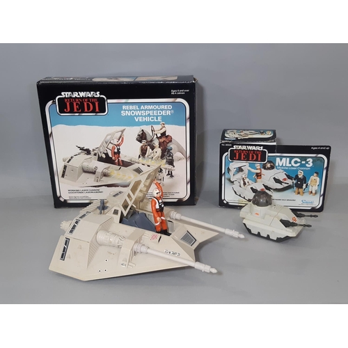 566 - 2 boxed vintage Star Wars toys from'The Return of the Jedi' including Snowspeeder vehicle, one actio... 