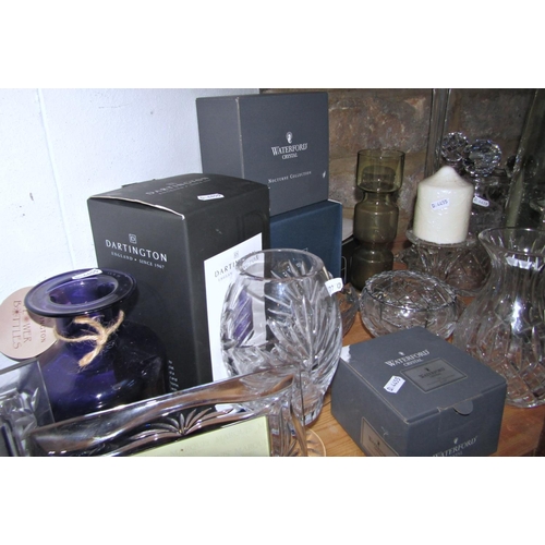 146A - A quantity of 20th century cut glass champagne flutes, wine glasses, and some Waterford and Dartingt... 