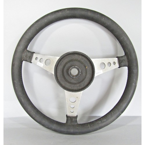 658 - Moto-Lita leather rim steering wheel 40cm wide.