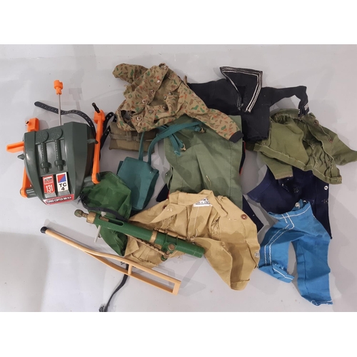 543 - Large collection of vintage Action Man figures, unsorted clothing, equipment and military vehicles i... 