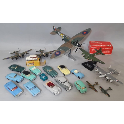 554 - Collection of model vehicles including boxed Dinky Morris Mini-Traveller 197, unboxed Dinky Rolls Ro... 