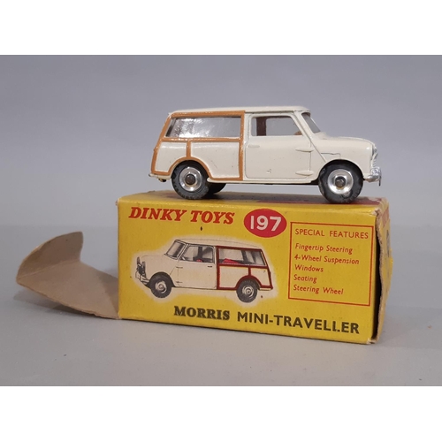 554 - Collection of model vehicles including boxed Dinky Morris Mini-Traveller 197, unboxed Dinky Rolls Ro... 