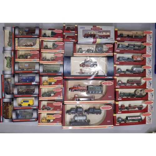 558 - Lledo boxed model vehicles from 'Trackside' together with a boxed Corgi low loader truck (35)