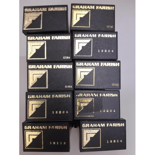 593 - Graham Farish model rail coaches, rolling stock and GWR locomotive numbered 9410 (older boxes AF), t... 