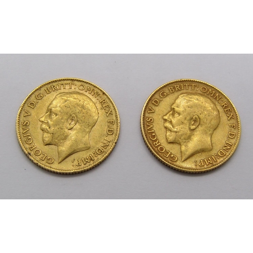 260 - Two half sovereigns dated 1911 and 1912 (2)