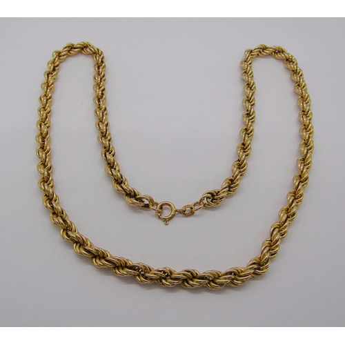 263 - Italian 9ct rope twist necklace, 13.4g