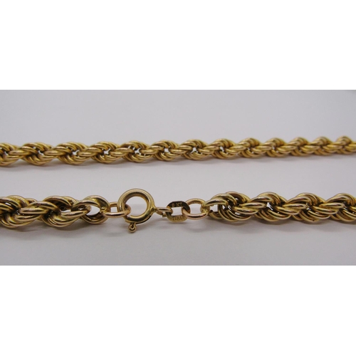 263 - Italian 9ct rope twist necklace, 13.4g