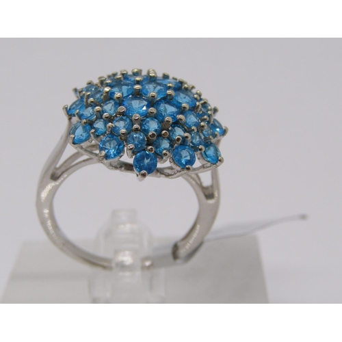 310 - Group of apatite jewellery comprising a 9ct white gold cluster ring, pair of 9ct apatite and white s... 