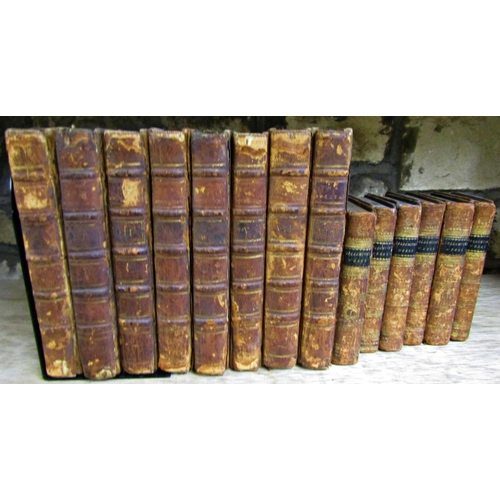 1707 - The Spectator Volumes 1-8, 1778, printed for W Wilson, Dublin, together with six volumes of Goldsmit... 