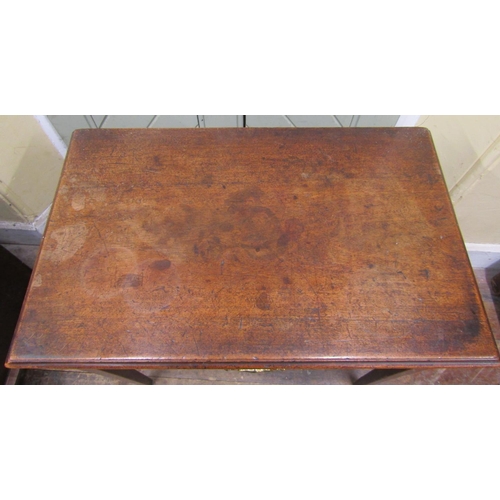 1540 - A Georgian mahogany side table with frieze drawer and square tapered legs, 76cm wide