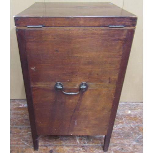 1579 - A Georgian mahogany foldover top wash stand (lacks original interior), the front elevation presented... 