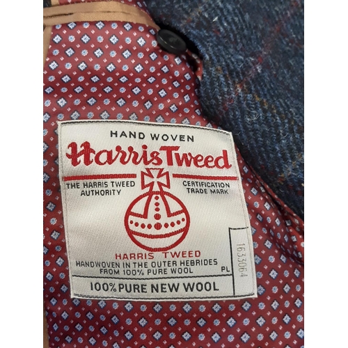 605 - Tweed clothing collection comprising 2 jacket / waistcoat sets in Harris tweed, a 3 piece suit by Ho... 