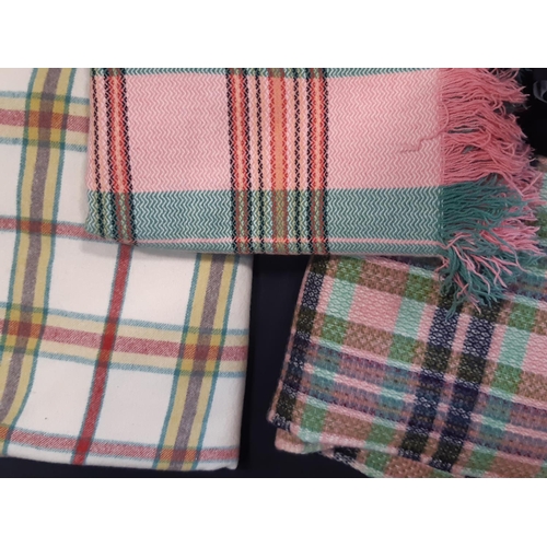 618 - 7 vintage blankets, mixed styles and colours, including a Welsh woollen example, together with a mau... 