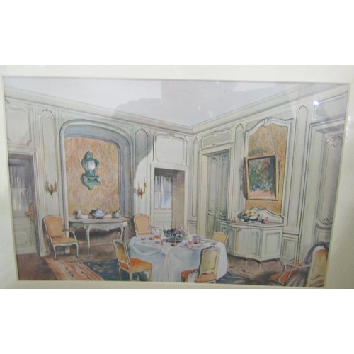 988 - Twenty-nine mounted prints of French interiors, approx. 23 x 35 cm (29)