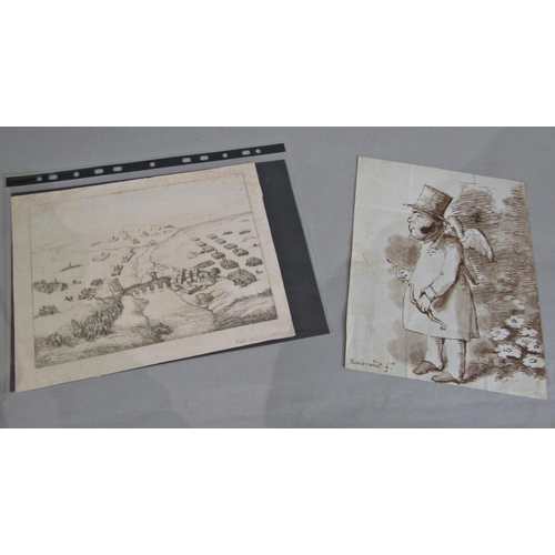 994 - Two works on paper to include: Manner of Rembrandt Harmensz. Van Rijn (1606-1669) - pen and ink sket... 