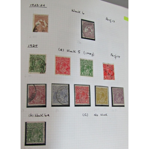 1676 - A Mint and Used stamp collection of Australia from early issues to QEII in five Senator albums