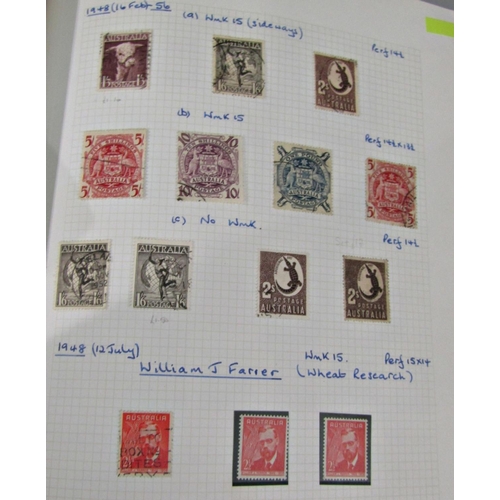 1676 - A Mint and Used stamp collection of Australia from early issues to QEII in five Senator albums