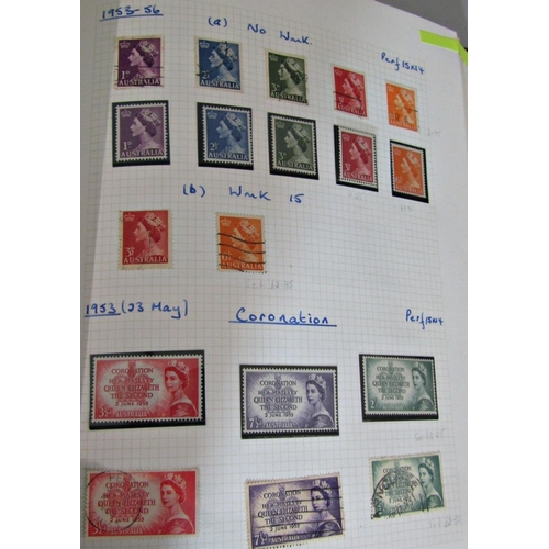 1676 - A Mint and Used stamp collection of Australia from early issues to QEII in five Senator albums