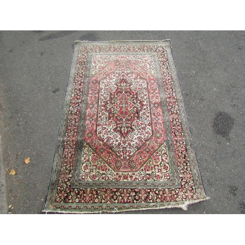 1798 - A fine silk Persian rug with an overall floral pattern, 170cm x 107cm approx