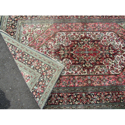 1798 - A fine silk Persian rug with an overall floral pattern, 170cm x 107cm approx