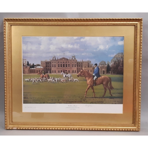 955 - Neil Cawthorne (b.1936) - 'The Duke of Beaufort, The Beaufort Hunt Moving Off at Badminton House', l... 