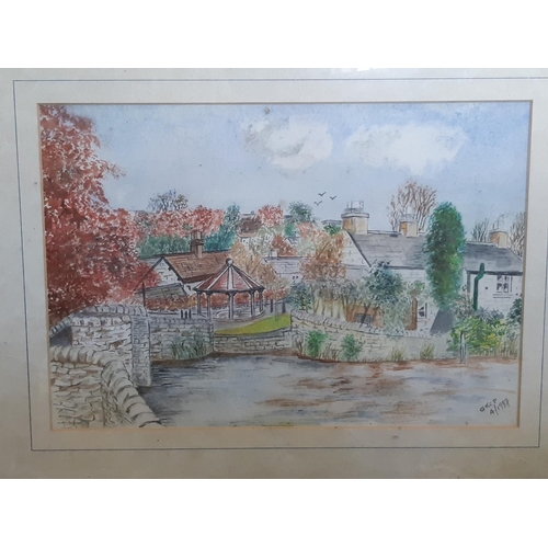 964 - Four framed watercolours of country scenes (19/20th century), to include: A. R. Williams, House by s... 