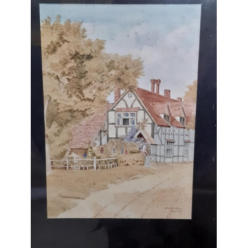 964 - Four framed watercolours of country scenes (19/20th century), to include: A. R. Williams, House by s... 