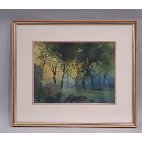 969 - Peter Atkin (British), Woodland scene, watercolour and ink on paper, signed and dated '1992' lower r... 