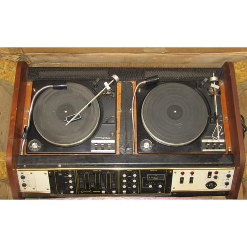 1126 - A Garrard model 82 twin record mixing deck and combined Citronic SM350 amp/equalizer together with f... 