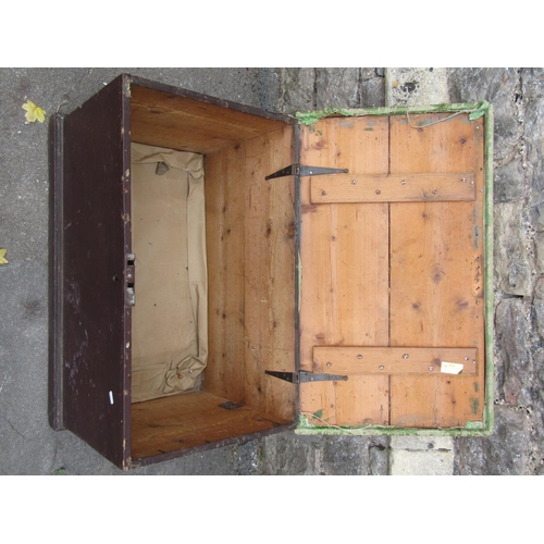 1422 - Three antique pine blanket boxes of varying size and design, the largest 94cm wide x 54cm deep x 49c... 