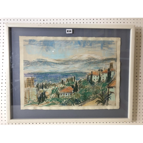 834 - Jean Reddaway (b.1923), 'Beirut', pastel on paper, titled, signed and dated 1964 below, 50.5 x 36 cm... 