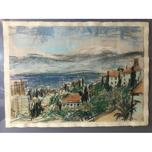 834 - Jean Reddaway (b.1923), 'Beirut', pastel on paper, titled, signed and dated 1964 below, 50.5 x 36 cm... 