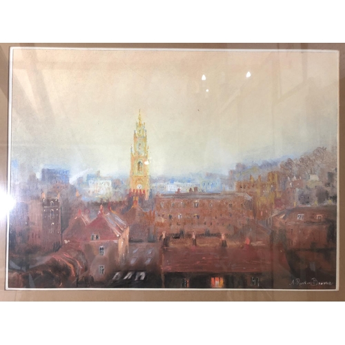 835 - Two artworks to include: A. Ruskin-Browne (20th century)- 'Morning Light, Bristol', pastel on paper,... 