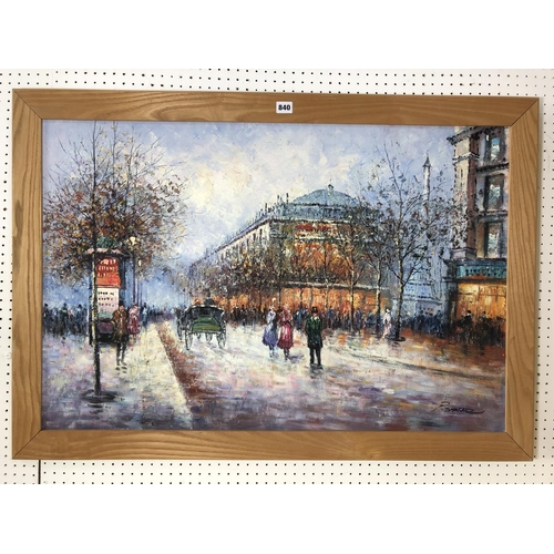 840 - P. Sanchez - Paris scene, oil on canvas, signed lower right, 61 x 92 cm, framed