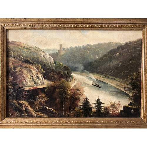 844 - (local interest) Two landscapes in oil to include: George Willis Pryce (1866-1949,) - 'Avon Gorge', ... 