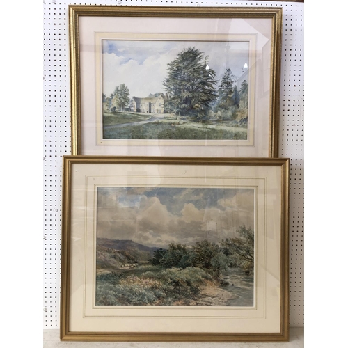 862a - Two watercolours by known British painters: Arthur Wilde Parsons (1854-1931) - rural landscape with ... 