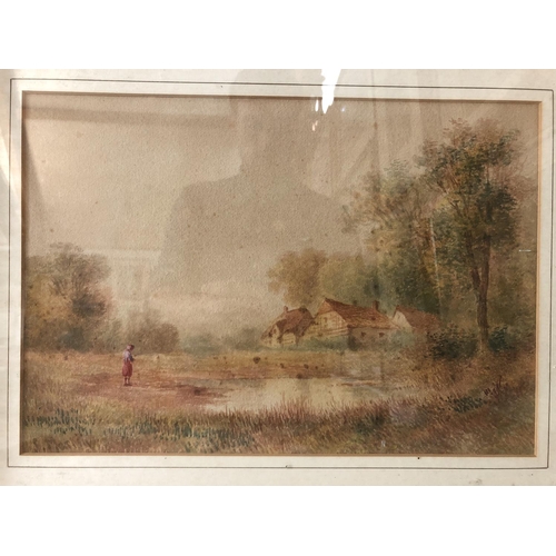 891 - Three late 19th century Watercolours to include: Charles Marshall (1806-1890) - '... Worcestershire'... 