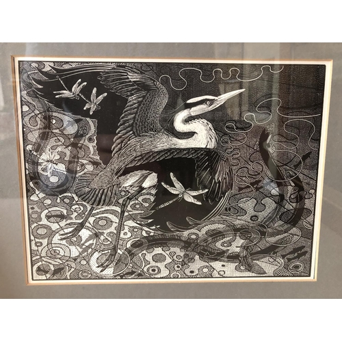 901A - Four framed paintings and prints of birds to include: R. Ingram - Jay Bird, watercolour on paper, si... 