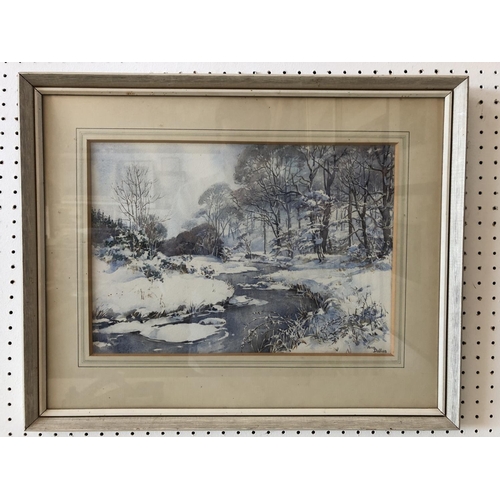 907 - Ann Chassar Dallas (1908-1997) - Winter Woodland, watercolour on paper, signed lower right, 38 x 26 ... 