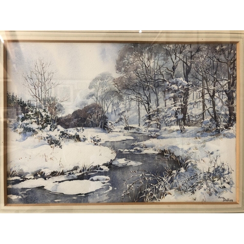 907 - Ann Chassar Dallas (1908-1997) - Winter Woodland, watercolour on paper, signed lower right, 38 x 26 ... 