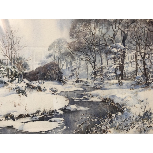 907 - Ann Chassar Dallas (1908-1997) - Winter Woodland, watercolour on paper, signed lower right, 38 x 26 ... 