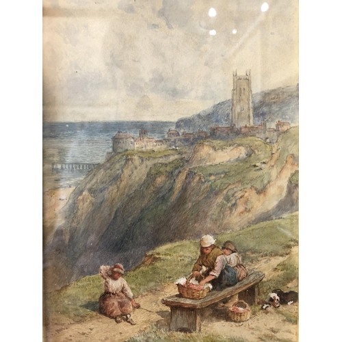 909 - Myles Birket Foster (1825-1899) - Watercolour on paper together with a late 19th century lithograph:... 