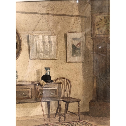 924 - Berenger Benger (1868-1935) - Interior study, watercolour on paper, signed lower left, 25 x 35 cm, m... 