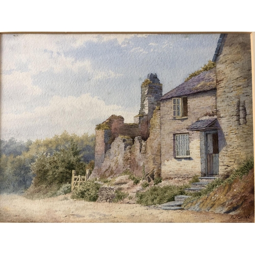 936 - Frederick John Snell (1862-1935) - Stone Cottage, watercolour on paper, signed lower right, 22.5 x 3... 