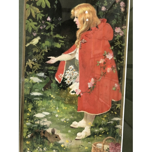 939 - Little Red Riding Hood (c.1930), gouache on paper, unsigned, label inscribed 'English 1930's, Origin... 