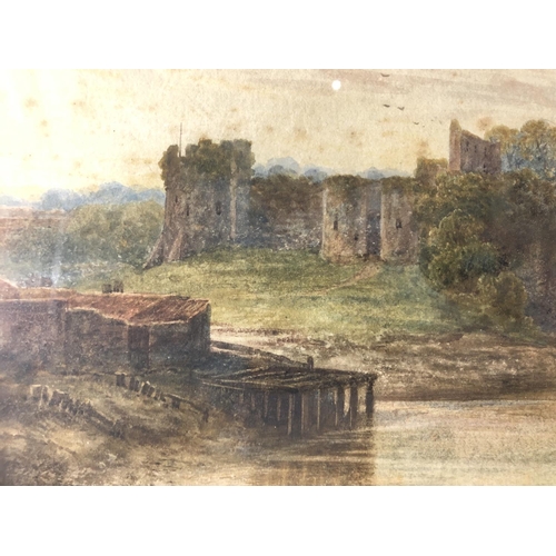 943 - W. W. Hodges (19th century school) - 'Pembroke Castle', watercolour on paper, signed lower right, 14... 