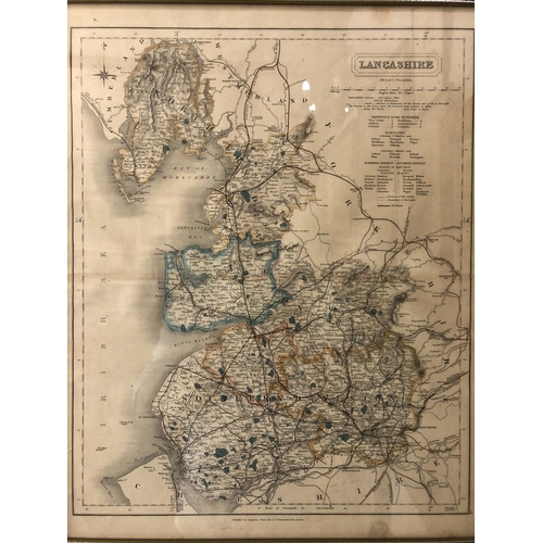 948 - Four hand coloured maps to include: Robert Morden (c.1650-1703), 'Leicestershire' engraving on paper... 